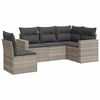 vidaXL sofas&aelig;t 5 dele med hynder polyrattan lysegr&aring;