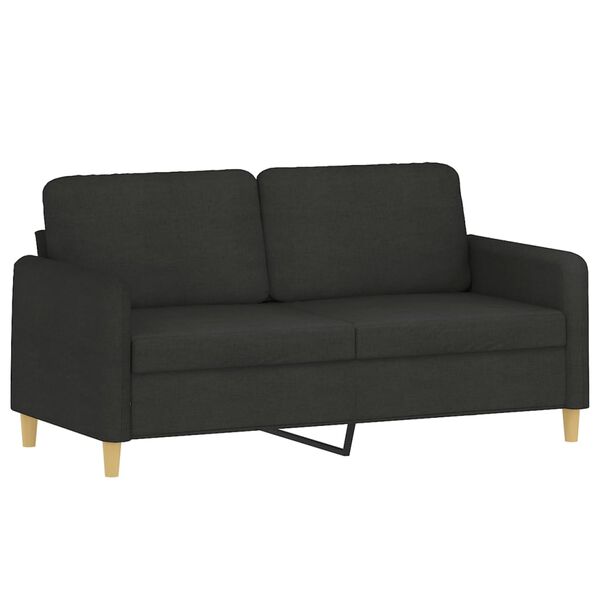 vidaXL 2-personers sofa 140 cm stof sort
