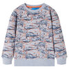 Sweatshirt til b&oslash;rn str. 116 gr&aring;meleret