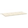 vidaXL hynde til haveb&aelig;nk 120x50x3 cm oxfordstof cremefarvet