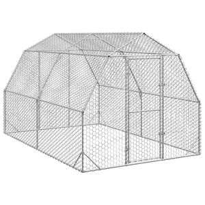vidaXL h&oslash;nseg&aring;rd 2,5x4x2,25 m galvaniseret st&aring;l
