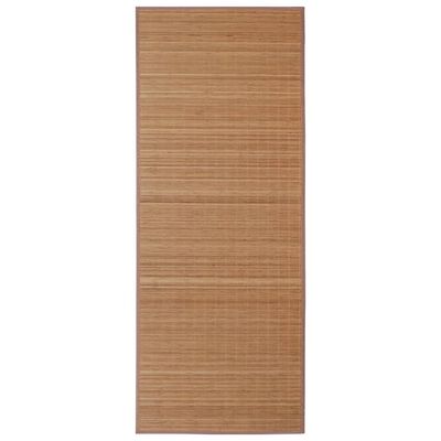 vidaXL tæppe 100x160 cm bambus brun