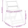 vidaXL bistrostole 3 stk. foldbare med cremehvide hynder bambus