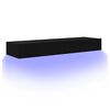 vidaXL tv-borde 2 stk. med LED-lys 60x35x15,5 cm sort