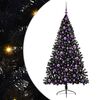 vidaXL Kunstig Forbelyst Juletr&aelig; Sort 180 cm PVC