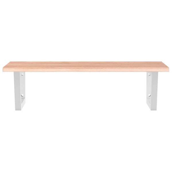 vidaXL badev&aelig;relseshylde st&aring;l og massivt egetr&aelig;