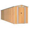 vidaXL haveskur 192x772x223 cm galvaniseret st&aring;l lysebrun