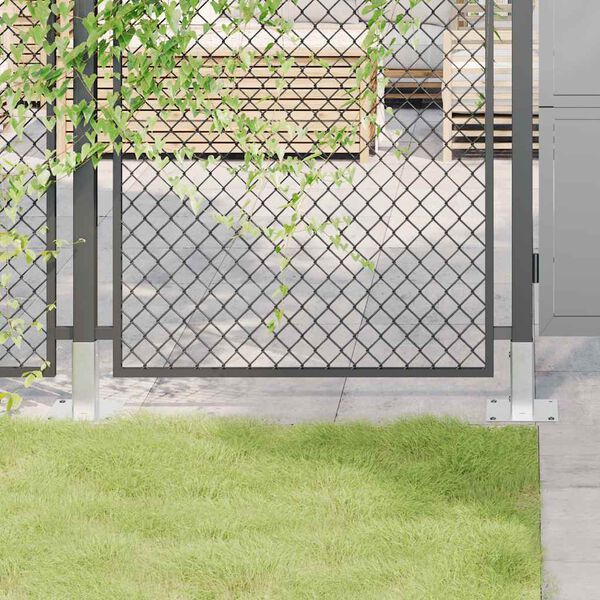 vidaXL stolpef&oslash;dder firkantet 4 stk. 46x46 mm galvaniseret st&aring;l