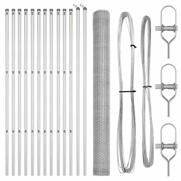 vidaXL Hegnsp&aelig;l S&oslash;lv 25 x 1,6 m (25 mm net) St&aring;l