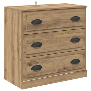 vidaXL Sideboard Artisan Egetr&aelig; 70 x 35,5 x 67,5 cm Konstrueret tr&aelig;
