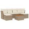 vidaXL sofas&aelig;t til haven 7 dele med hynder polyrattan beige