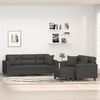 vidaXL sofasæt 3 dele med puder mikrofiberstof mørkegrå