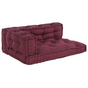 vidaXL Palle Sofa Pude 3 stk. Stof Bordeaux 120 x 80 x 38 cm
