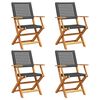 vidaXL foldbare havestole 4 stk. polyrattan sort