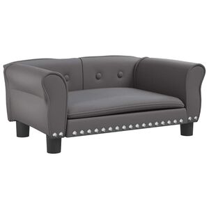 vidaXL hundeseng 70x45x30 cm kunstlæder grå