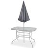 vidaXL udendørs spisebordssæt 8 dele stål og textilene grå