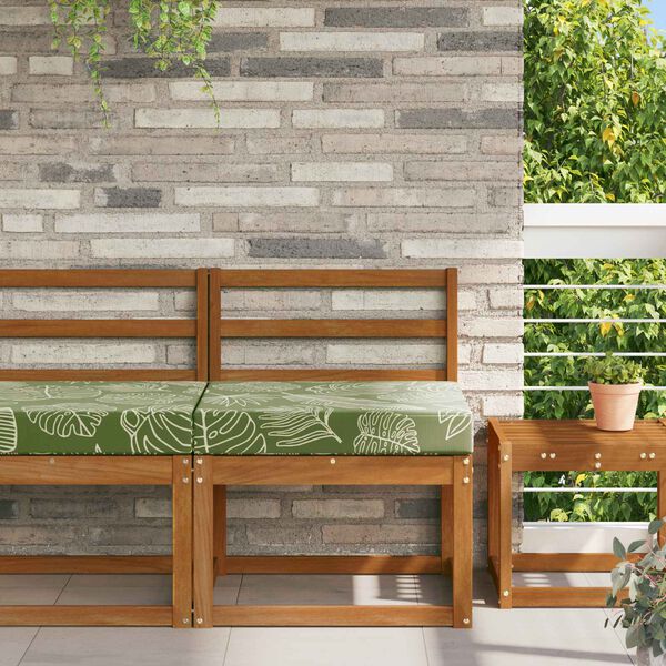 vidaXL Udend&oslash;rs Sofa Pude Bladdesign 60 x 60 x 8 cm Polyester