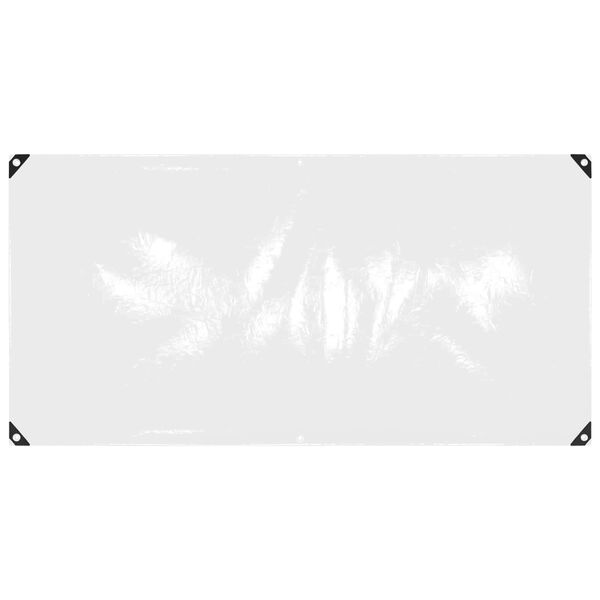 vidaXL Presenning med &oslash;jer Transparent 1 x 2 m Polyethylen