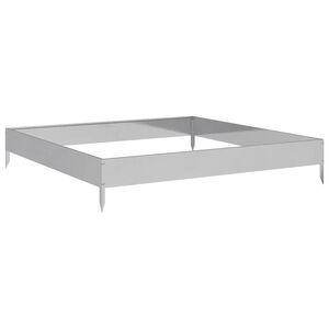 vidaXL h&oslash;jbed 100x100x18,5 cm galvaniseret st&aring;l