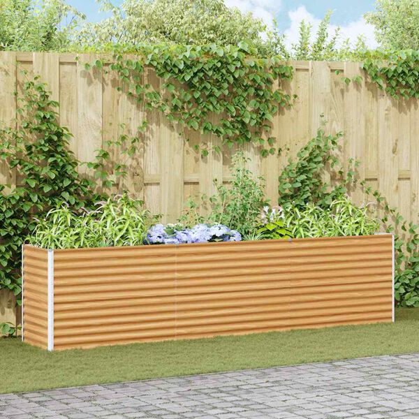 vidaXL H&oslash;jbed Lys Brun 290 x 50 x 68 cm Galvaniseret st&aring;l