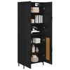 vidaXL Highboard Sort eg 69,5 x 34 x 180 cm Konstrueret tr&aelig;