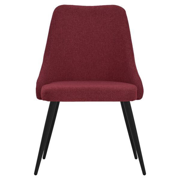 vidaXL spisebordsstole 4 stk. stof vinr&oslash;d