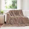 vidaXL Throw t&aelig;ppe Camel 270 x 240 cm Fleece