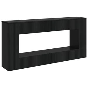 vidaXL Konsolbord Stribet Sort 155 x 29 x 74 cm Konstrueret tr&aelig;