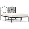 vidaXL sengeramme med sengegavl 120x190 cm metal sort
