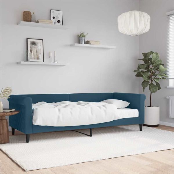 vidaXL daybed med madras 80x200 cm velour bl&aring;
