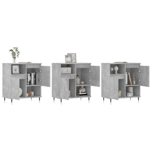 vidaXL sk&aelig;nke 3 stk. konstrueret tr&aelig; betongr&aring;