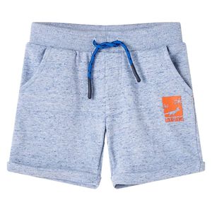 Shorts til b&oslash;rn str. 116 med sn&oslash;re bl&aring;meleret