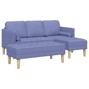 vidaXL Sofa S&aelig;t 2 stk. Jeans bl&aring; Polyester