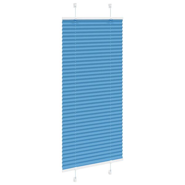 vidaXL Pliss&eacute;gardin Bl&aring; 55x100 cm Stofbredde 54,4 cm Polyester