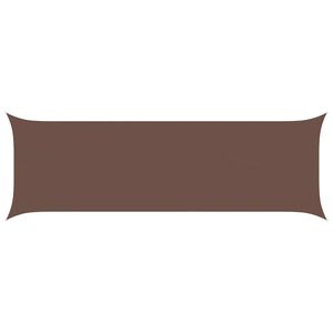 vidaXL Solskygge sejl Brun 2 x 6 m 100% polyester Oxford Rektangul&aelig;r