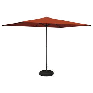 vidaXL Haveparasol med base 200 x 300 cm Polyester Rektangul&aelig;r