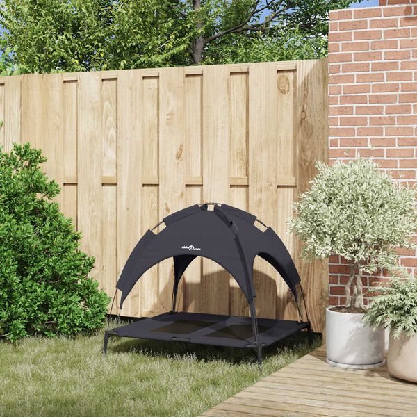 vidaXL Hundeseng Sort 92 x 77 x 82,5 cm Stål