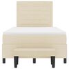 vidaXL Box spring seng med madras Creme 120 x 200 cm Stof