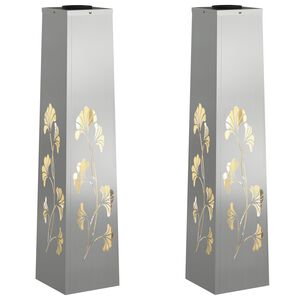 vidaXL Solar LED sti lys 2 stk. Varm hvid 18 x 18 x 80 cm