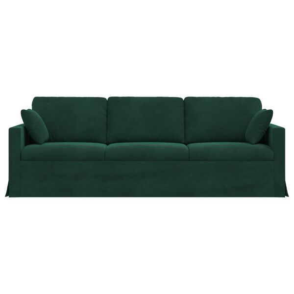 vidaXL Sofa M&oslash;rkegr&oslash;n 228 x 78 x 80 cm Fl&oslash;jl