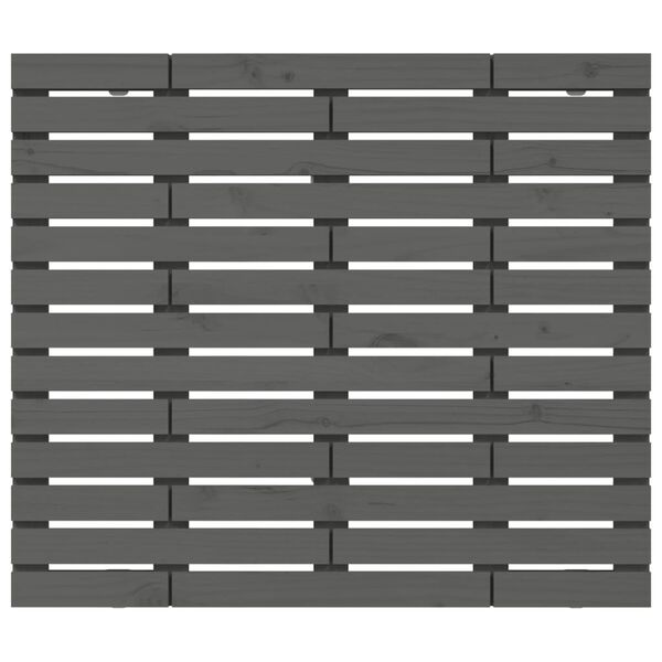 vidaXL sengegavl 126x3x91,5 cm massivt fyrretr&aelig; gr&aring;