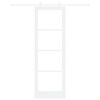 vidaXL Skyded&oslash;r ORKDAL Hvid 78 x 232 cm Massivt fyrretr&aelig; og glas