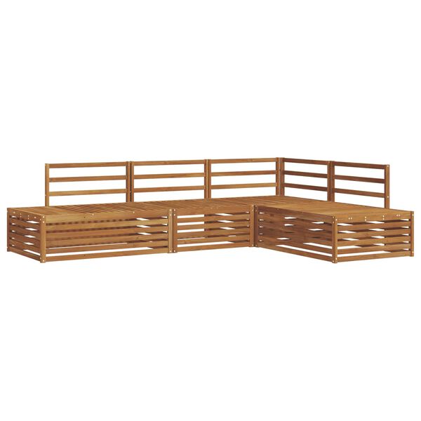 vidaXL Udend&oslash;rs sofagruppe 4 Stk Naturfarvet Massivt Akacietr&aelig;