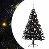 vidaXL Kunstig Forbelyst Juletr&aelig; med 150 LED'er Sort 150 cm PVC
