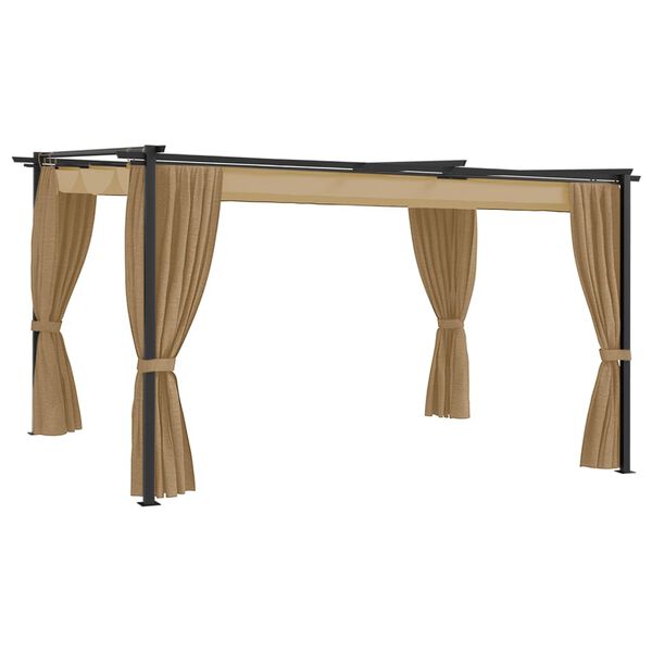 vidaXL pavillon 4x3 m gr&aring;brun