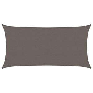 vidaXL solsejl 3x6 m 160 g/m&sup2; HDPE antracitgr&aring;