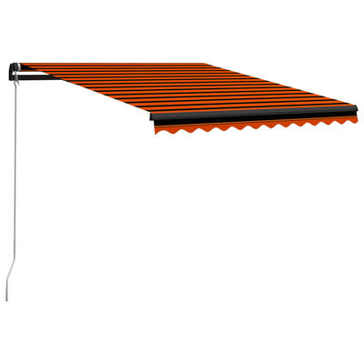 vidaXL foldemarkise manuel betjening 300x250 cm orange og brun