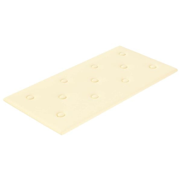 vidaXL V&aelig;ghovedg&aelig;rde 12 pcs Creme 60 x 30 cm Faux l&aelig;der