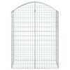 vidaXL buet gabionkurv 100x50x120/140 cm galvaniseret jern
