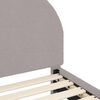 vidaXL B&oslash;rnesengestel med hovedg&aelig;rde Lysegr&aring; 90 x 190 cm Uldstof